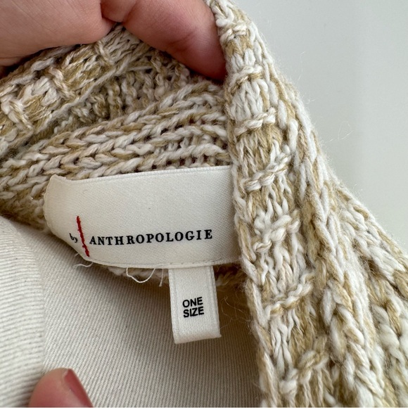 Anthropologie Braided Sleeve Chunky Cardigan One Size - Picture 7 of 9